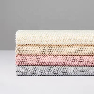 Couvertures pour bébés tricotées en coton peigné, point de riz rose vert <span class=keywords><strong>magique</strong></span>, <span class=keywords><strong>couverture</strong></span> de serviette pour nouveau-nés - Product Image 2