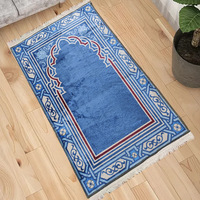 Tapis de prière islamique en velours, portable, rembourré, antidérapant, vente directe d'usine, vente en gros