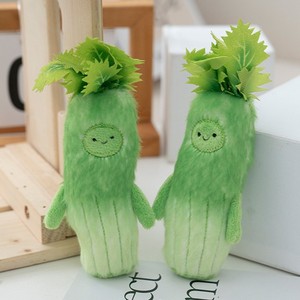 Porte-clés en <span class=keywords><strong>peluche</strong></span> souple et moelleuse en forme de céleri, breloque de sac, poupée décorative pour sacs de mode, accessoire quotidien, joli cadeau - Product Image 1