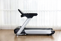 Tapis roulant électrique grand format à écran tactile avec plateforme en acier robuste, équipement de fitness intelligent AC