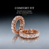 Bague de fiançailles et d'éternité Messi Gems pour femmes et hommes, bijoux fins, MSR-308, or véritable 14k 18k, diamant de laboratoire