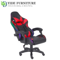 Chaise de Gaming en cuir avec Led, personnalisée, pour ordinateur de bureau, fauteuil avec éclairage, couleur RGB, bon marché