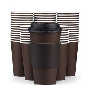 Gobelets en papier de chanvre jetables 12pz 16oz mcdonalds gobelet en papier de café chaud personnalisé avec manches et couvercle - Product Image 1