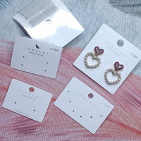 Carte en papier pour bijoux OEM ODM à faible MOQ, avec logo personnalisé, marquage à chaud, gaufrage et découpe, pour boucles d'oreilles et colliers