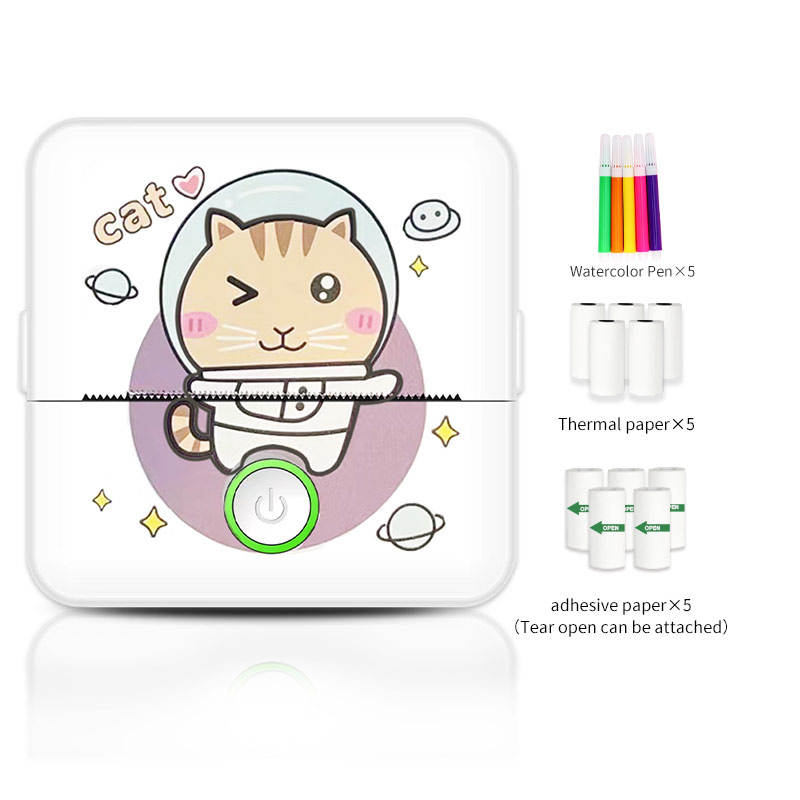 Imprimante X6 + 5 autocollants + 5 papiers + 5 stylos de couleur