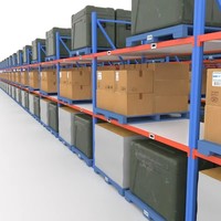 Étagère à palettes sélective en acier laminé à froid, capacité de 2000 kg par niveau, taille personnalisée, rayonnage de stockage pour entrepôt, logistique et usine