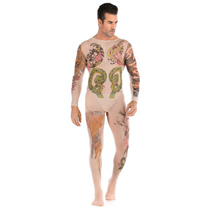 <span class=keywords><strong>Lingerie</strong></span> sexy pour <span class=keywords><strong>homme</strong></span> Combinaison moulante une pièce Bodystockings pour hommes <span class=keywords><strong>en</strong></span> bas sexy <span class=keywords><strong>en</strong></span> soie avec impression - Product Image 1