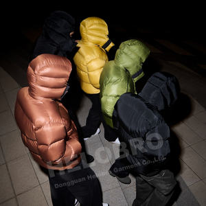 Vestes d'hiver rembourrées chaudes matelassées en duvet rembourrées avec capuche OEM vente en gros personnalisé - Product Image 2