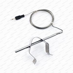 Roestvrijstalen Bbq Vlees Sonde <span class=keywords><strong>Rtd</strong></span> Pt100/<span class=keywords><strong>Pt1000</strong></span> Temperatuursensor Met Rooster Clip Oem/Odm Aangepaste Ondersteuning - Product Image 1