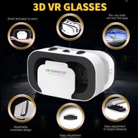 G05 Headset kacamata VR 3D, headmount realitas Virtual kacamata VR dapat disesuaikan untuk ponsel pintar Android 4.76 inci