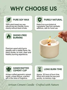 Ensemble de bougies parfumées artisanales en cire de soja personnalisables, sans fumée, parfum floral de temple, pour l'aromathérapie à domicile et les fêtes - Product Image 3