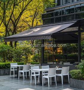 กันสาดหน้าต่างกลางแจ้งแบบทันสมัยกันน้ำกันยูวีโพลีเอสเตอร์บังแดดสำหรับระเบียงซูเปอร์มาร์เก็ตโรงพยาบาลหรือคลังสินค้า - Product Image 1