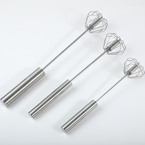 Manual Push Button Egg Beater Stainless Steel Semi Automatic Mixer For Kitchen Use Convenient Handheld Design - Product Image 3