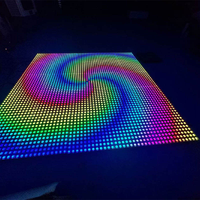 UNOXINE 12x12 Interactive LED 3D RGB Dance Floor Dalles avec DMX512 Télécommande IP55 Classée pour Mariage et Fête