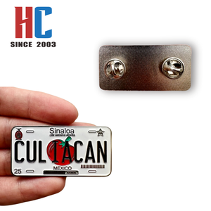 เข็มกลัดป้ายทะเบียนโลหะเม็กซิโก Culiacan 20ปีโรงงานเคลือบแข็งแบบสั่งทำ - Product Image 2