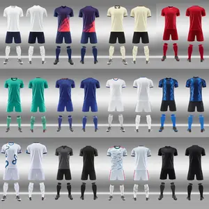 批发足球球衣套装男士女子儿童定制空白足球制服套装足球最佳球队