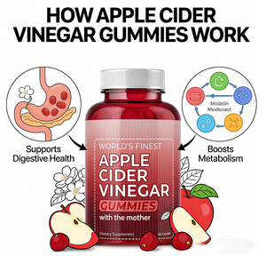 เยลลี่น้ำส้มสายชูหมักแอปเปิ้ล OEM พร้อมแม่เชื้อ 60 เม็ด อาหารเสริมน้ำส้มสายชูหมักธรรมชาติ สำหรับควบคุมความอยากอาหารและระบบเผาผลาญ ปรับแต่งได้ - Product Image 4