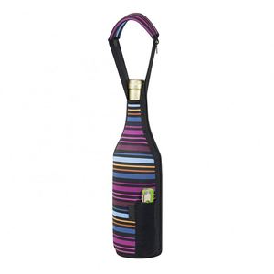Neoprene Wine <b>Bottle</b> Cooler Bag with Two Zippers Single 750ml Champagne <b>Bottle</b> Cover Sleeve Handle Opener Pocket - Product Image 3