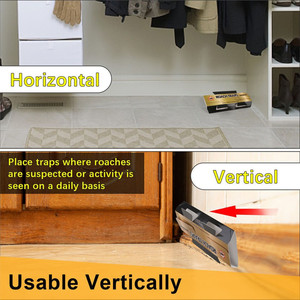 Pièges collants non toxiques pour cafards avec appât, planches de colle professionnelles pour cafards et punaises d'argent pour usage résidentiel et commercial - Product Image 4
