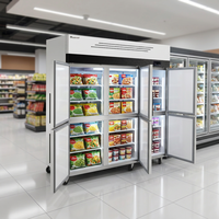 Plan de travail réfrigéré multifonctionnel en acier inoxydable, congélateur, table de préparation alimentaire commerciale pour hôtel, restaurant, cuisine