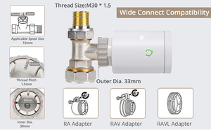 Sonoff — kit de Thermostat intelligent, vannes de radiateur TRV à contrôle sans fil pour chaudière à eau chaude, passerelle de contrôle, Alexa et Google <span class=keywords><strong>Assistant</strong></span> - Product Image 2
