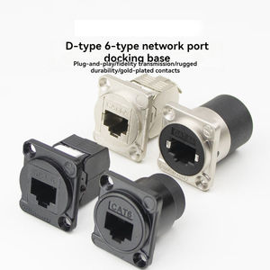 Châssis de panneau à vis de type D montage mural <span class=keywords><strong>Rj45</strong></span> Cat6a Module de connecteur femelle en alliage de zinc adaptateur d'extension gratuit accessoires de connecteur - Product Image 3