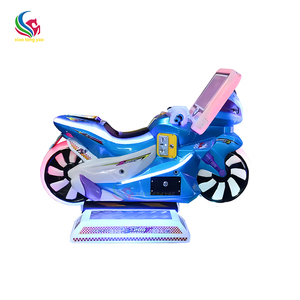 Machine de jeu vidéo d'arcade de course de moto pour enfants, simulateur de conduite en plastique à monnayeur - Product Image 2