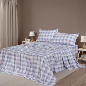 <span class=keywords><strong>Set</strong></span> di <span class=keywords><strong>Lenzuola</strong></span> in <span class=keywords><strong>Flanella</strong></span> a Quadri OEM ODM, Misura Queen, Cotone Doppio Spazzolato, Tasche Profonde, 4 Pezzi, Per Tutte le Stagioni, Traspirante, Certificato Oeko-tex - Product Image 2