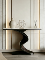 Console d'entrée en métal de style italien, design moderne et minimaliste, pour hall d'entrée, face à la porte, de luxe léger, pour couloir, présentoir mural