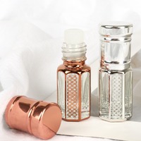 Flacons roll-on de luxe pour huiles essentielles 3ml 6ml 12ml – Bouteilles en verre pour crème contour des yeux, parfum et huiles essentielles