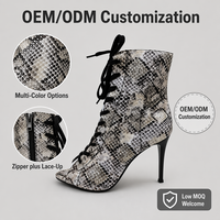 Bottes de danse latine pour femmes, à lacets, talon aiguille, pour salsa et performance en salle de bal, personnalisables