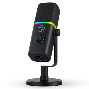 Zimhome 2024 New Arrival ZTT32 USB/XLR Wired 192KHz/16Bit Dynamic RGB Gaming <b>Microphone</b> with Stand - Product Image 1