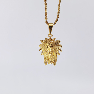 Collar con colgante de cadena de acero inoxidable chapado en oro de 18K, joyería resistente al agua, para mujeres - Product Image 2