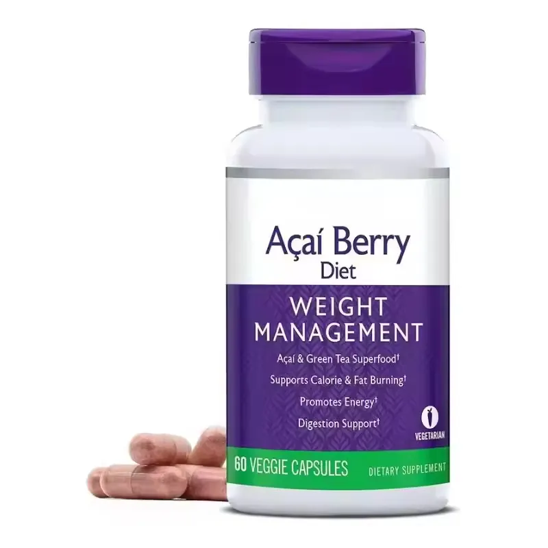 Estratto di bacche Acai puro 500Mg integratore di prodotti di bellezza antiossidante Acai bacca capsula di perdita di peso supporto per il metabolismo