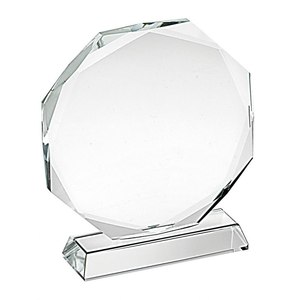 Trofeo STACCATO 19d.120 con Base Octogonal, Impresión UV en Vidrio y Papel, para Ferias Comerciales, Bienvenida y Premios - Product Image 2