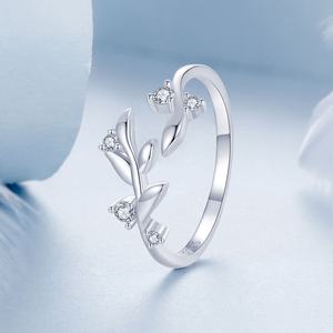 Anillo de joyería de moda de Plata de Ley 925, fabricación de joyería fina, Zirconia, día de la <span class=keywords><strong>madre</strong></span>, <span class=keywords><strong>amor</strong></span>, hoja infinita, estrella, Luna, serpiente, anillos - Product Image 4