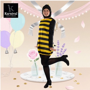 Disfraz de Abejorro para Mujer Adulta, Venta al por Mayor ODM, para Fiesta de Halloween, Carnaval, Actuación, Disfraz de Película y Televisión, Amarillo y Negro, Poliéster - Product Image 1