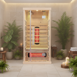 Sauna de Infrarrojos Lejanos para Interiores, Modelo Nuevo OEM, para 1-4 Personas, Sauna Seca Casera con Terapia de Luz Roja - Product Image 1