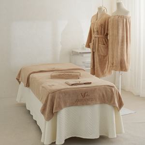 Khaki Lightweight and Highly Absorbent Quick Drying Towels Premium Quality <strong>Flannel</strong> <strong>Face</strong> <strong>Cloths</strong> With Customized logo - Product Image 2