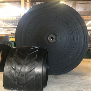 Bande transporteuse industrielle en caoutchouc EP400/<span class=keywords><strong>4</strong></span> de 5 mm de hauteur, motif en V en chevron, PVC, PU, nylon, nouvelle bande transporteuse en caoutchouc EP pour concasseur de pierres - Product Image 3