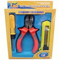 Ensemble d'outils à main G827, Kits d'outils à main, Tournevis, Couteau, Brosse, Pince, Marteau, Ruban adhésif, Produit à 1 $, Série 1$ Matériel et Outils