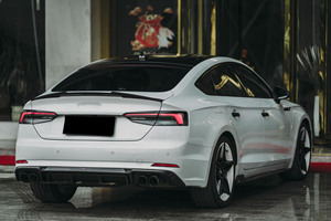 Pour <span class=keywords><strong>Audi</strong></span> A5 B9 2017-2019, lèvre de pare-chocs avant en fibre de carbone, jupe latérale, échappement, lèvre arrière, spoiler, neuf - Product Image 6