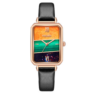Éxito Explosivo en <span class=keywords><strong>TikTok</strong></span>: Reloj Cuadrado de Moda para Mujer, Correa de Cuero, Estilo Lujoso y Ligero, Color Verde - Product Image 3