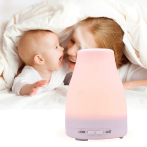 Jc 108 Desktop Aroma Diffuser 0.5L Fog Type Humidifier <b>For</b> Home Office Minimalist Style White Dark Wood Grain - Product Image 1