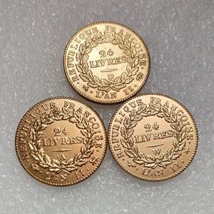Pièce commémorative de la République française de <span class=keywords><strong>1793</strong></span>, 6 livres, style antique, pièce de collection vintage de la République révolutionnaire française - Product Image 5