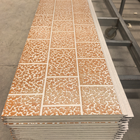 Panneau d'isolation en métal pour mur extérieur de 16-20 mm, panneau en mousse de polyuréthane PU, panneaux isolés en métal, panneau sandwich sculpté en métal