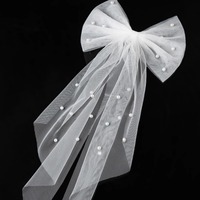 55 cm perle chaude strass voiles de mariée mariage arc voile pinces à cheveux mariée cheveux accessoires