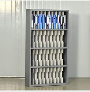 Étagère <span class=keywords><strong>de</strong></span> rangement pour documents en métal gris avec 48 emplacements pour <span class=keywords><strong>dossiers</strong></span> <span class=keywords><strong>suspendus</strong></span> pour le bureau, la salle <span class=keywords><strong>d</strong></span>'archives, le classeur - Product Image 1