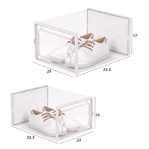 Venda Direta da Fábrica: Caixa de Sapatos Moderna de Plástico com Tampa Articulada, Atacado, Organizador de Sapatos Transparente para Armário Doméstico, Dobrável e Empilhável - Product Image 3