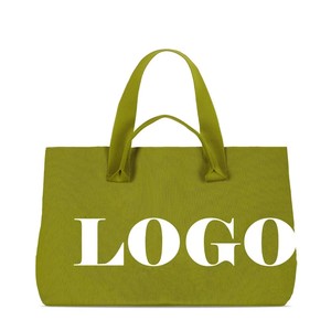 Borsa Tote in Poliestere Lavorato <span class=keywords><strong>a</strong></span> Maglia con Logo Ricamato Personalizzato, Grande Capacità, Manici Jacquard, Tracolla, Borsa per lo Shopping - Product Image 3